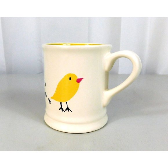Magenta Baby Chick w/Footprints Coffee Mug Large White Oversized Porcelain 22 oz - Picture 5 of 8